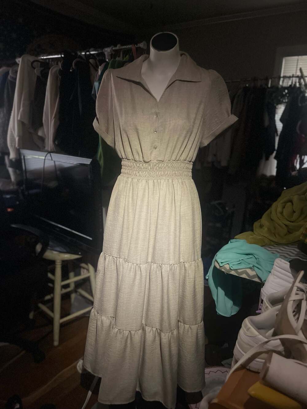 TRAD WIFE Cottage Core Midi Dress